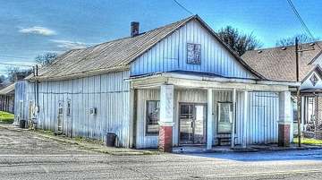 Historic National Register building (former Miners' Supply store) in Coalton, Ohio
