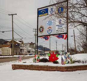 Welcome sign for Brilliant, Ohio, in Jefferson County