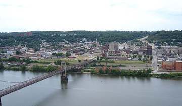 View of the Ohio River at Steubenville, Ohio, the city's water source