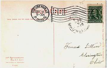 Historic postcard view of the Ohio River at Steubenville, Ohio, Wintersville Village's water source