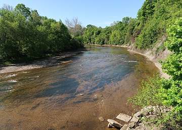 The Grand River in downtown Painesville, Ohio