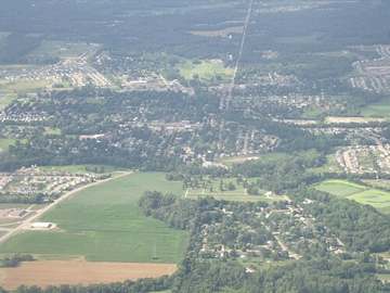 Aerial view of Pataskala, Ohio, one of the towns served by Licking Regional Water District