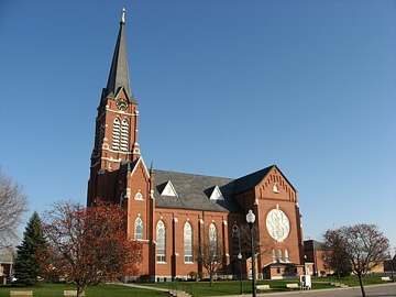 St. Henry Catholic Church along State Route 119 in St. Henry, Ohio