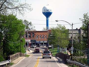 Entering the village of Elmore, Ohio