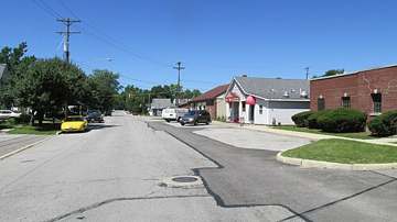 Looking north on High Street in Harrisburg, Ohio, one of the towns served by this groundwater system