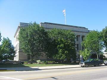 Preble County Courthouse in downtown Eaton, Ohio