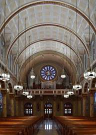 St. Michael Catholic Church in Kalida, Ohio, the village's central landmark