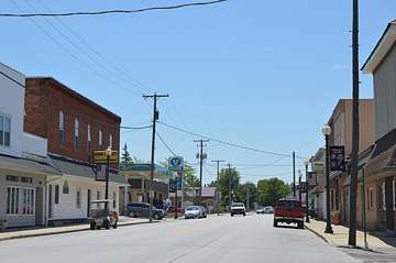 Canal Street (U.S. Route 224) looking south from Second Street in Ottoville, Ohio