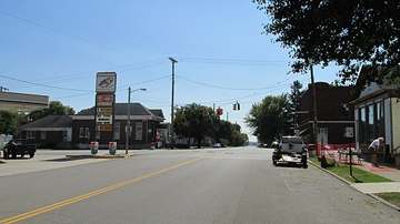 Intersection of Main and High Streets in Clarksburg, Ohio