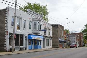 State Street (State Route 12) commercial district in Bettsville, Ohio