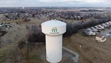 Marysville, Ohio's water tower