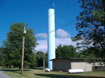 Water tower in Fayetteville, Ohio, one of the towns served by Western Water Company