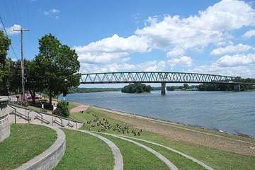 The Ohio River at Marietta, Ohio, July 2016