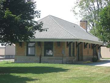 The 1900 railroad depot on N. Depot Street in Stryker, Ohio