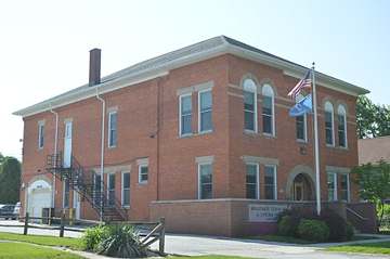 Village hall and opera house at 130 N. Main Street in Bradner, Ohio, which is served by groundwater wells